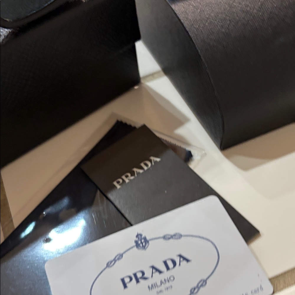 Prada Black Rectangular Sunglasses - image 5